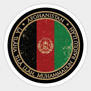 Vintage Islamic Republic of Afghanistan Asia Asian Flag Sticker